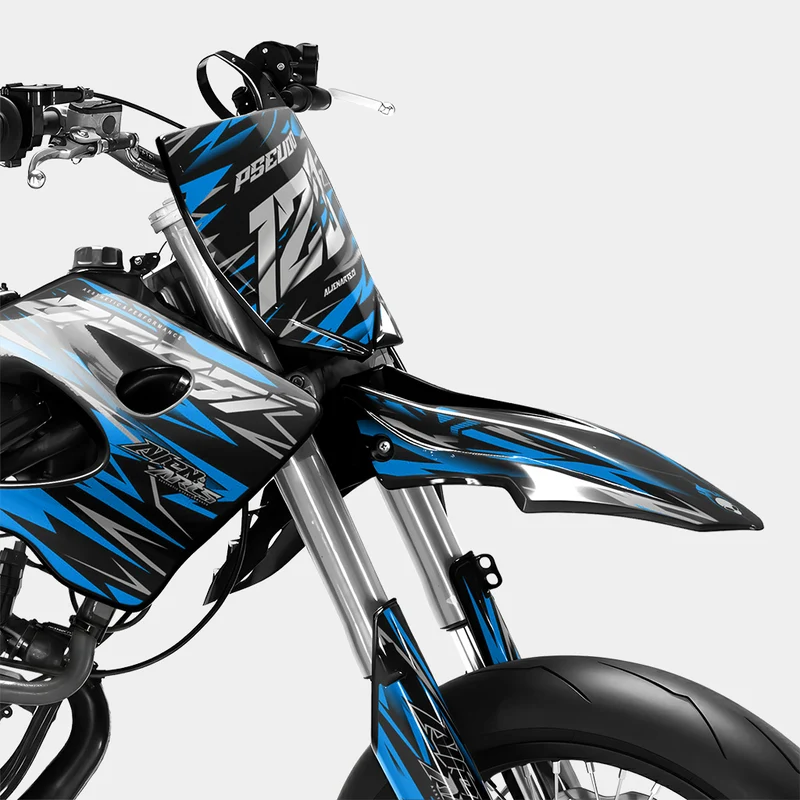 LUEUR - Kit deco DERBI 50cc - Bleu