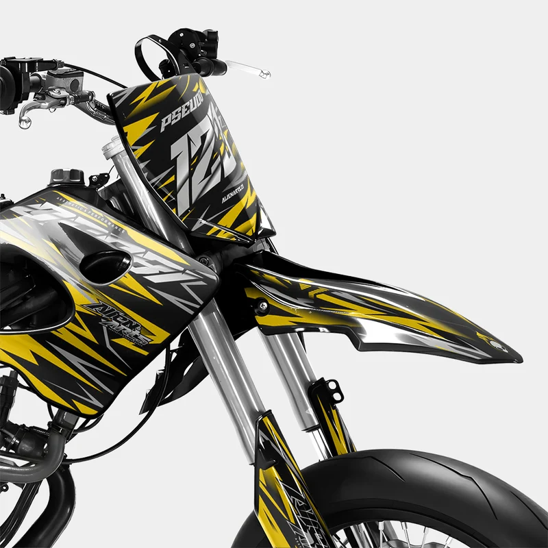 LUEUR - Kit deco DERBI 50cc - Jaune Foncé