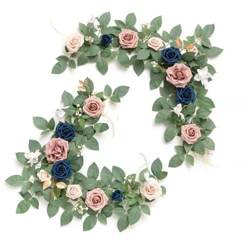 Künstliche Rosen-Rankpflanze 60 cm, Tischdekoration, Hochzeitsbogen, Event-Deko, langlebig, allergenfrei