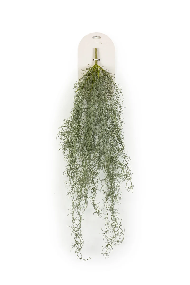 Tillandsia künstlich Hänger 80 cm - 1 Steckstab - Grün / grau