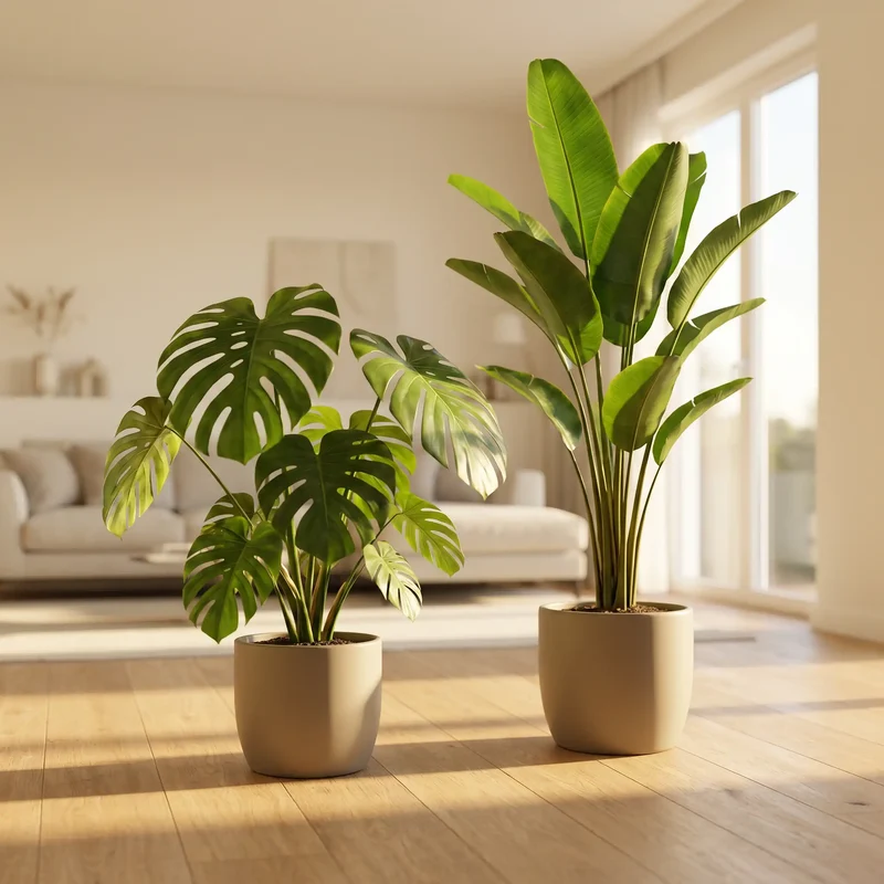 Monstera & Strelitzia Set