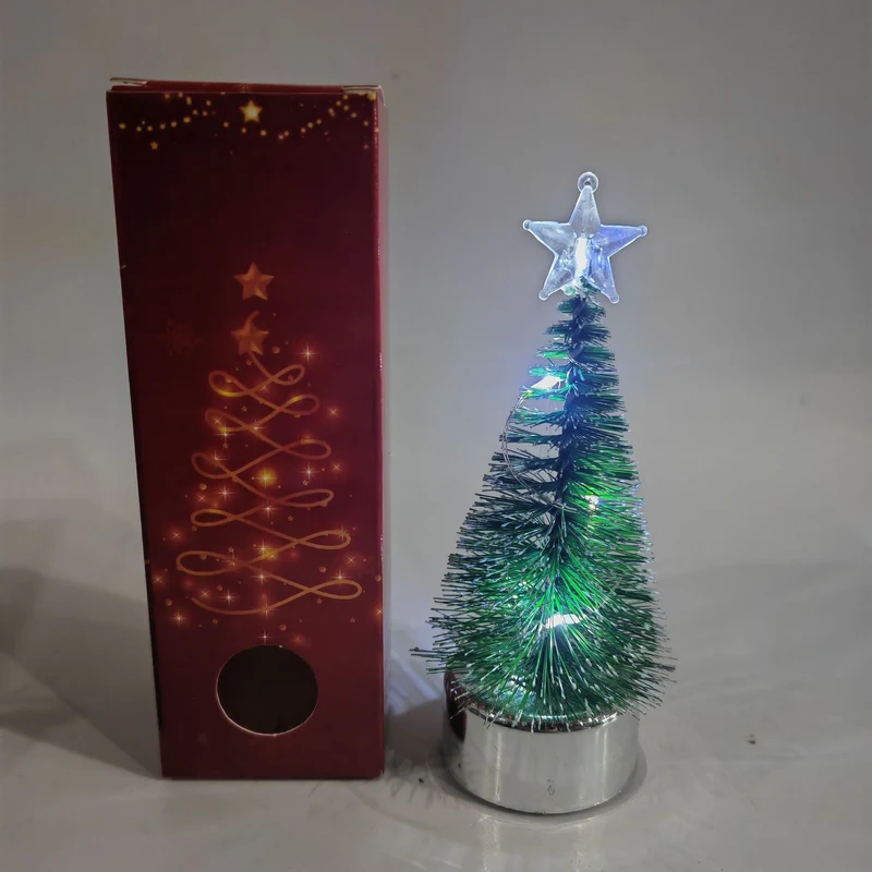 Künstliche Kiefer mit LED-Beleuchtung, 12-25,5 cm, Weihnachtsdekoration, Tischdeko, Ladenausstattung, Geschenk