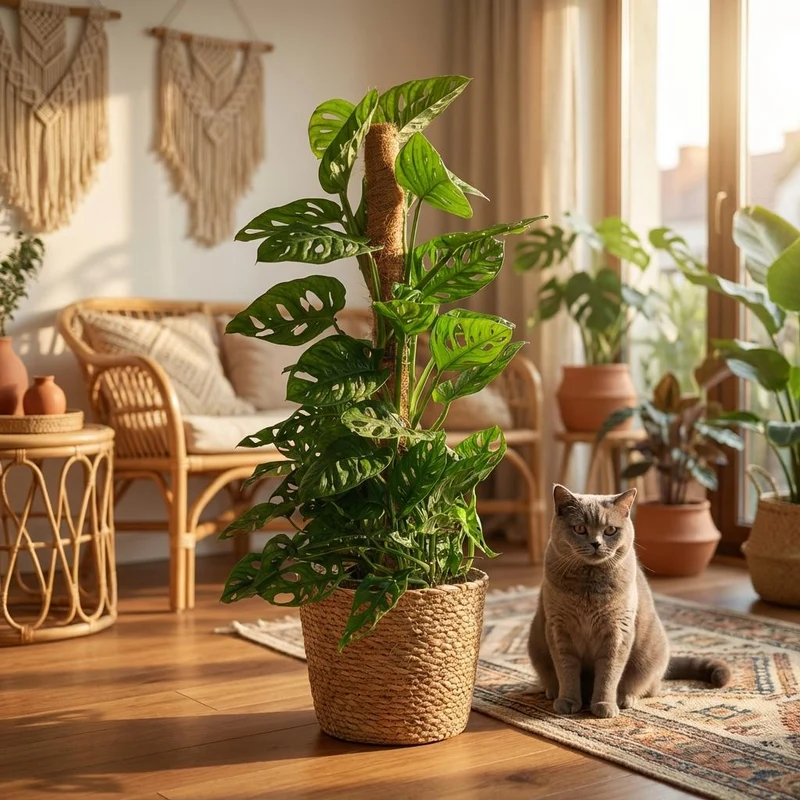 Monstera Adansonii Moosstab kaufen | Monkey Mask – ca. 90 cm