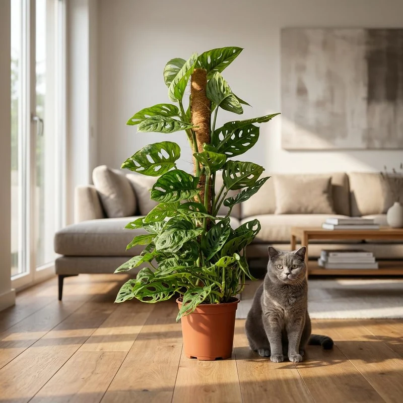 Monstera Adansonii Moosstab kaufen | Monkey Mask – ca. 90 cm