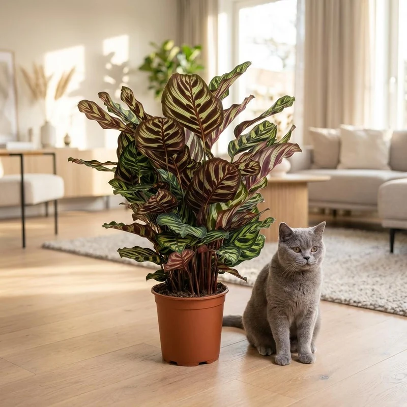 Calathea Makoyana kaufen | Pfauen-Korbmarante – Topf Ø 19 cm, Höhe 70 cm