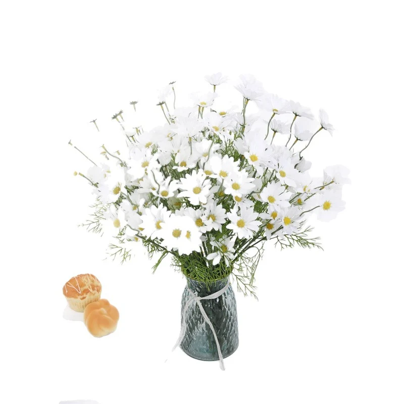 Künstliche Gänseblümchen aus Seide, 51 cm, 5 Stiele mit je 5 Blüten, für Zuhause, Hochzeiten und Gewerbe