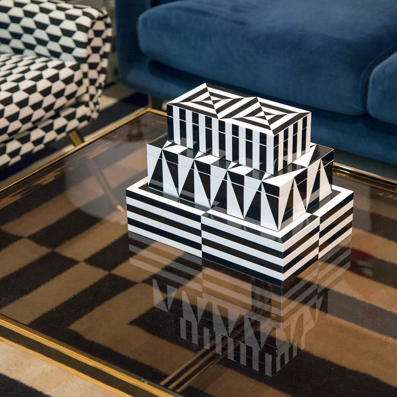 Schmuckkasten Op Art Laquer Box large - Jonathan Adler