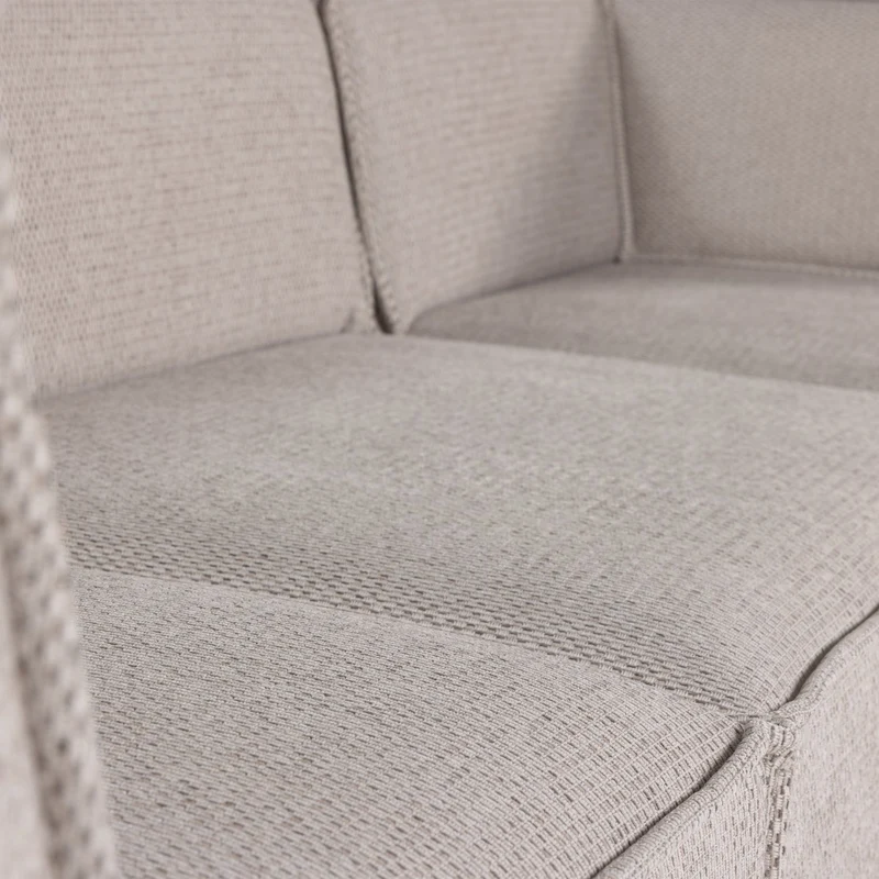 Manu Chaise Lounge Sofa Grob Chenille Natur (rechts) - WOOOD