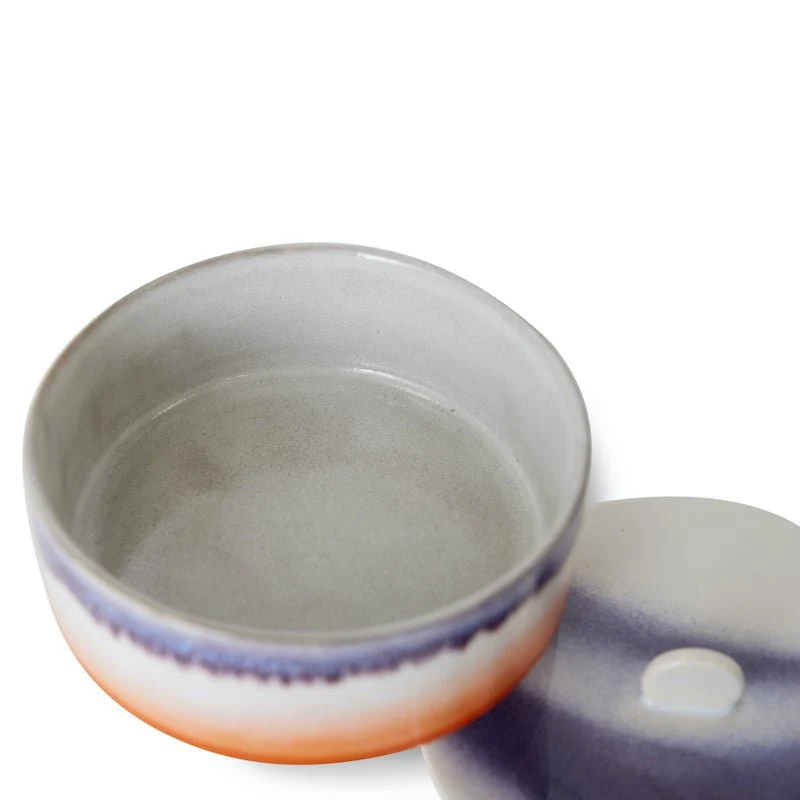 HKliving 70s Ceramics Bonbon Schale mit Deckel – Keramik, Mauve