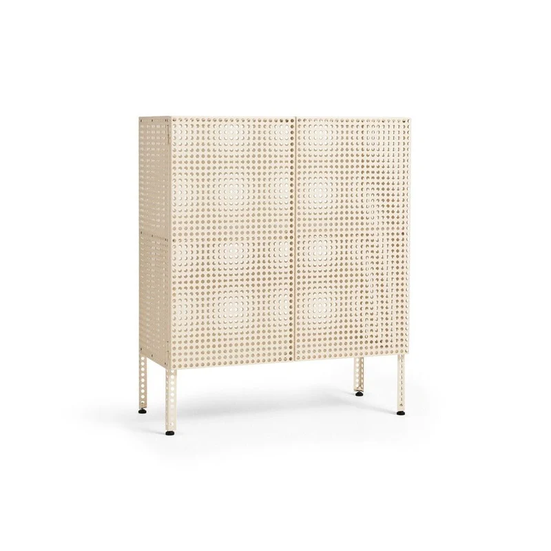 Sideboard Perforated Cabinet Floor Medium Eggshell - HAY