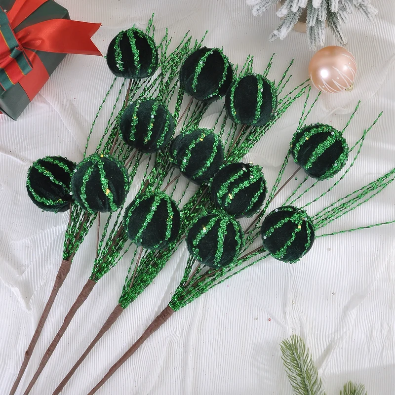 5er Set Christbaumschmuck, 69 cm hoch, Real-Touch Material, rot, grau, weiß, rosa, champagner, grün, für Weihnachtsdekoration, Hochzeiten, Einzelhandel
