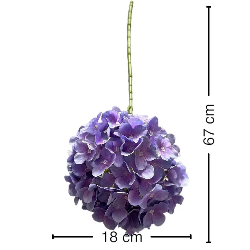 Künstliche Hortensie, 67 cm, hochwertig naturgetreu, für Hochzeit, Trauerfeier, Dekoration, Innenraum, 1 Stiel