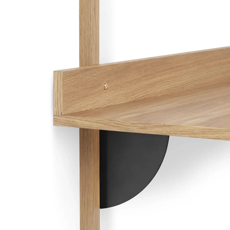 Sector Desk Wandschreibtisch Eiche & Messing - ferm LIVING