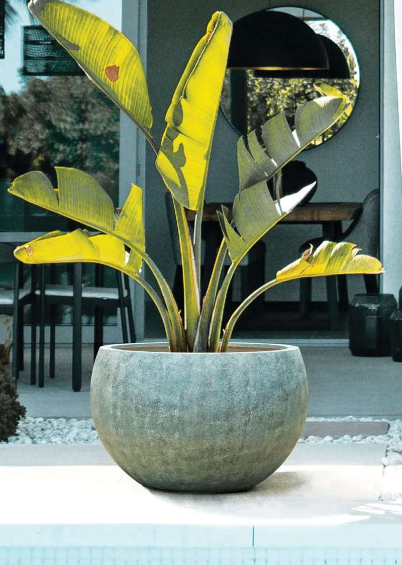 Pflanzkübel New Egg Pot – Eschbach Antique mit antiker Patina