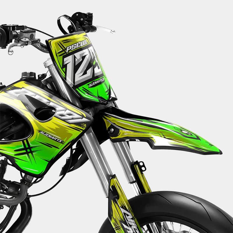 PAVO - Kit deco DERBI 50cc - Jaune Vert