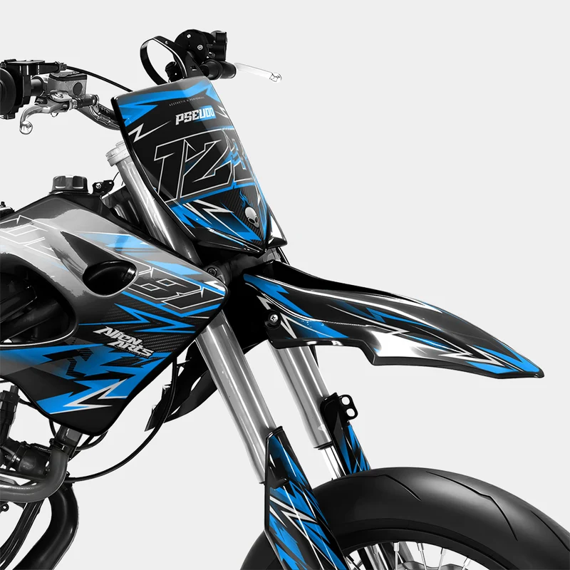 PIQUE - Kit deco DERBI 50cc - Bleu
