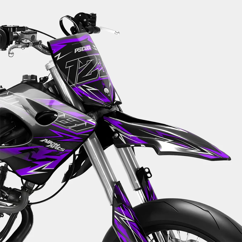 PIQUE - Kit deco DERBI 50cc - Violet