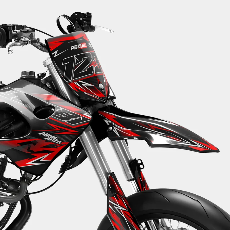 PIQUE - Kit deco DERBI 50cc - Rouge