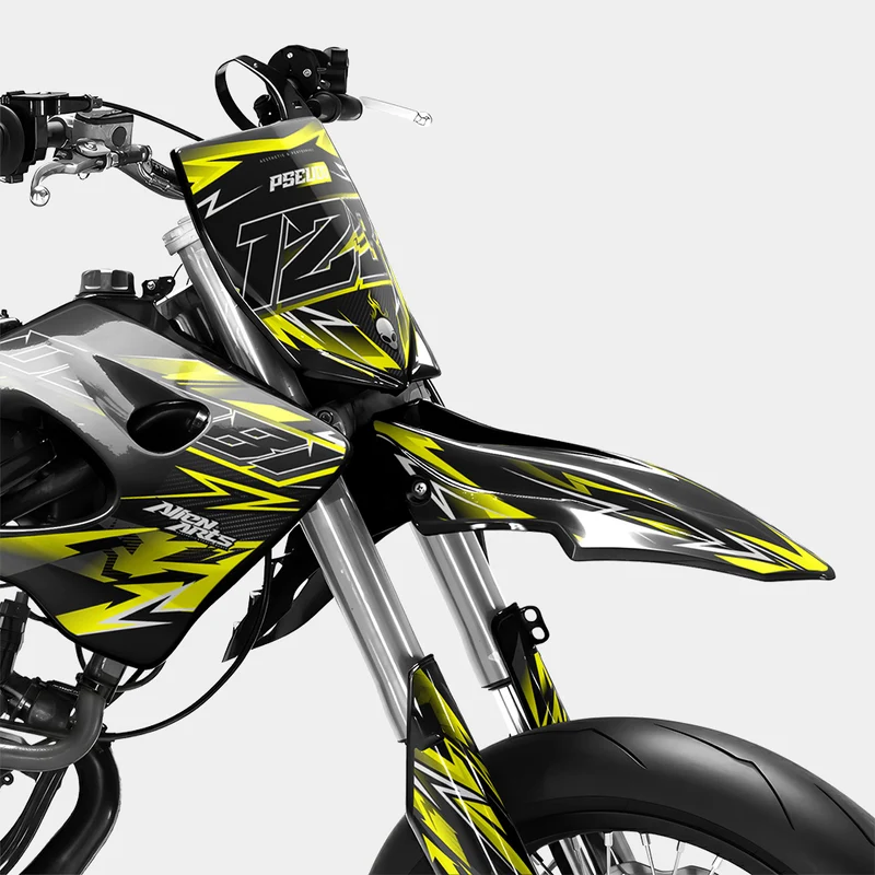 PIQUE - Kit deco DERBI 50cc - Jaune