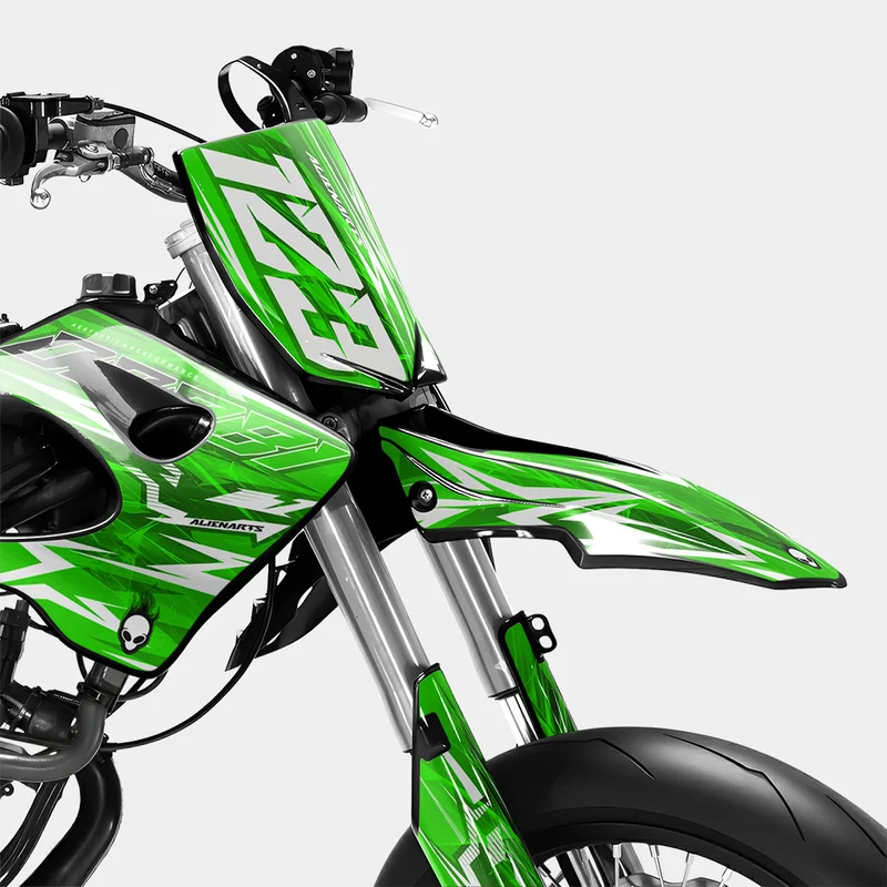 PLUME - Kit deco DERBI 50cc - Vert