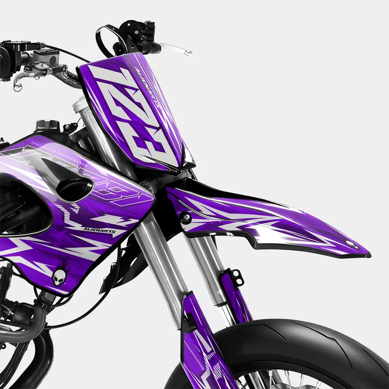 PLUME - Kit deco DERBI 50cc - Violet