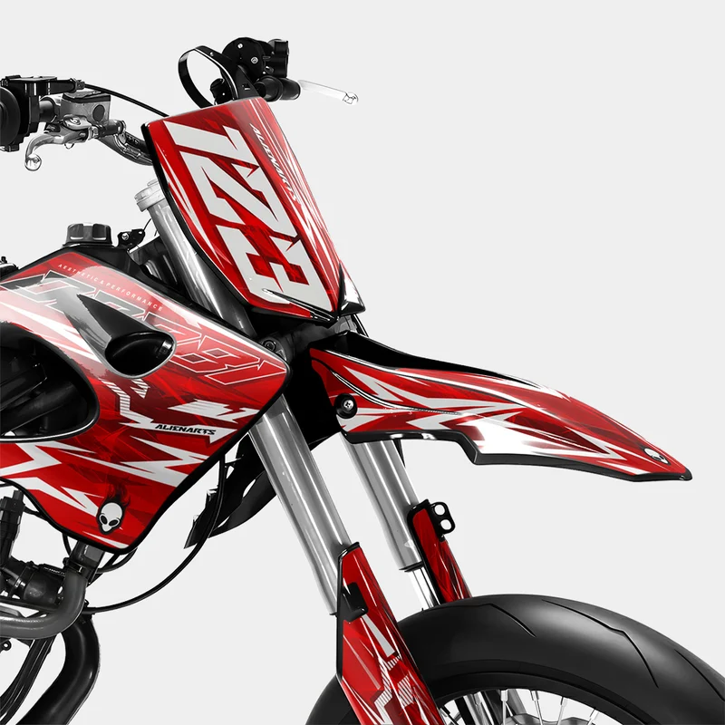 PLUME - Kit deco DERBI 50cc - Rouge