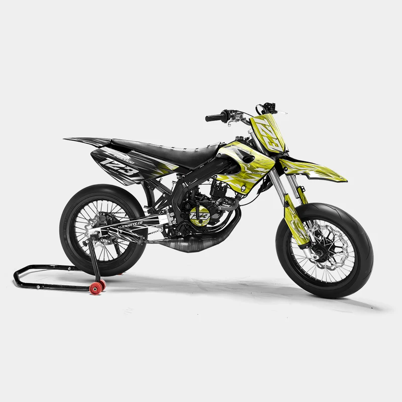 PLUME - Kit deco DERBI 50cc - Jaune