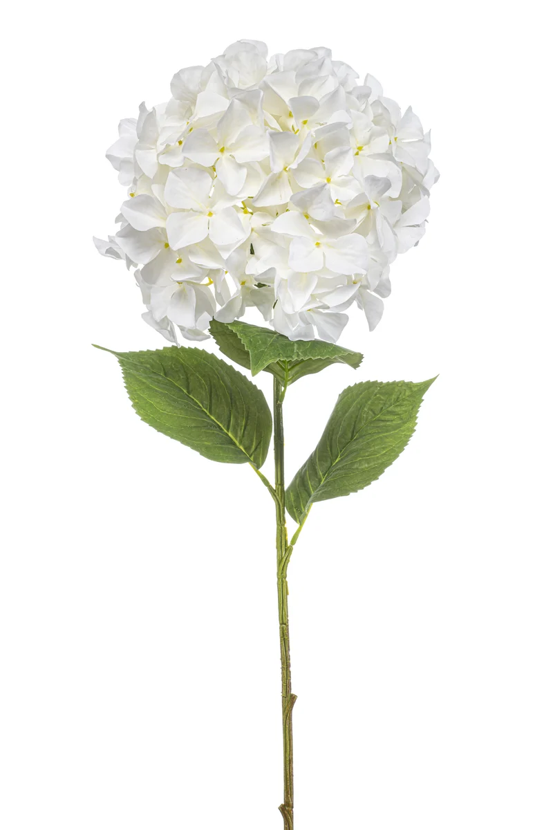 Hortensie XXL künstlich 90 cm - 1 Kopf - Weiß