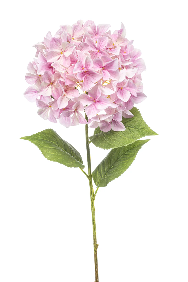 Hortensie XXL künstlich 90 cm - 1 Kopf - Hellrosa