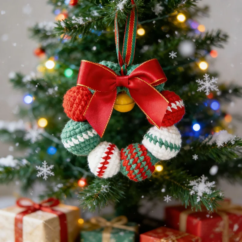 Weihnachts-Pompon-Schlüsselanhänger, 10 cm, handgefertigter Woll-Filzball, Auto-Deko, Festtags-Dekoration, Geschenkidee für Hochzeit & Event