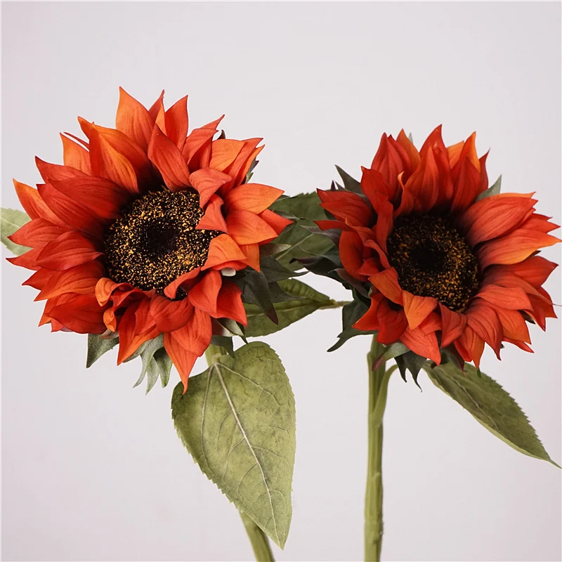 Realistische Sonnenblume, 70 cm hoch, 15 cm Blütendurchmesser, aus hochwertigem Kunststoff, für Zuhause, Hochzeiten und Geschäftsräume