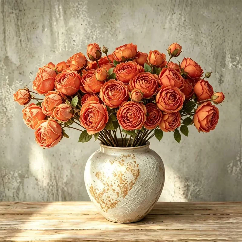 Künstliche Kaiserin-Rose 53 cm, Seidenblumenstrauß, realistische Blumen für Hochzeit, Dekoration, Shop, Büro, Zuhause, ganzjährig