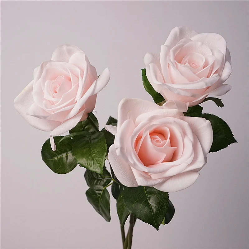Real-Touch Kunstrose (Carola), 66 cm lang, 10 cm Blütendurchmesser - Hochwertige künstliche Rose für Hochzeitsdeko, Haushalt, Einzelhandel und Großhandel