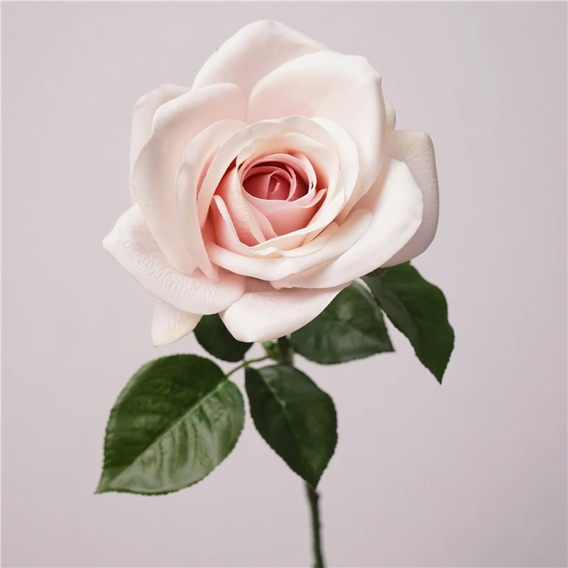 Real-Touch Kunstrose (Carola), 66 cm lang, 10 cm Blütendurchmesser - Hochwertige künstliche Rose für Hochzeitsdeko, Haushalt, Einzelhandel und Großhandel
