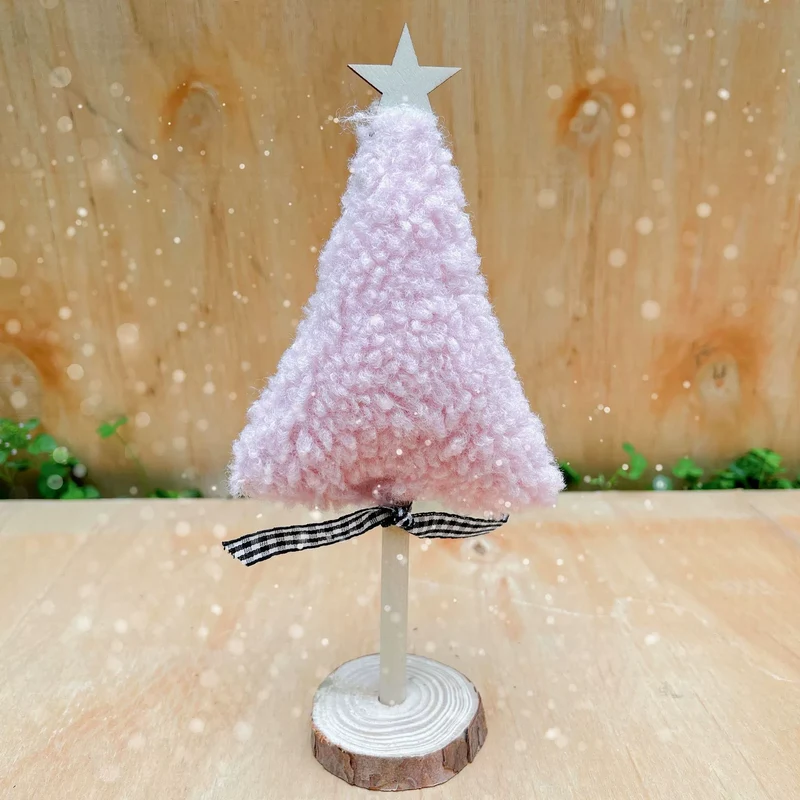 Mini Weihnachtsbaum Deko 22x10 cm, künstliche Tanne aus Stoff, realistische Optik, festliche Tischdekoration, Hochzeit, Event, Ladenausstattung, 8 Farben