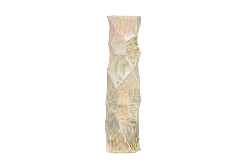 Casa Padrino Luxus Vase Ø 14 x H. 55 cm - Hohe schlanke Vase Abstract aus Steingut mit Dekor in Pastelltönen - Luxus Deko Accessoires