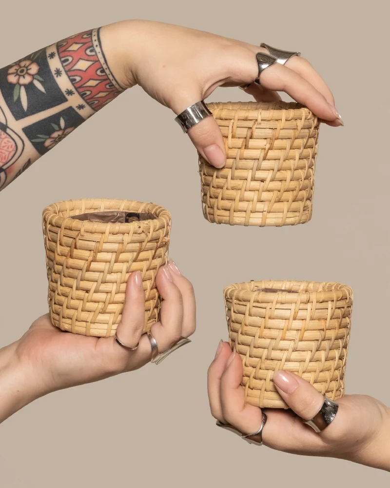 Rattan Babypflanzen-Korb 'Calen' (3 Stk.)