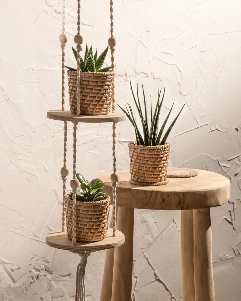 Rattan Babypflanzen-Korb 'Calen' (3 Stk.)