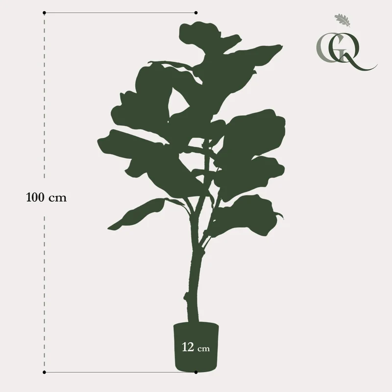 Kunstpflanze Ficus Lyrata (Tabakspflanze/Geigenfeige) 90–180 cm
