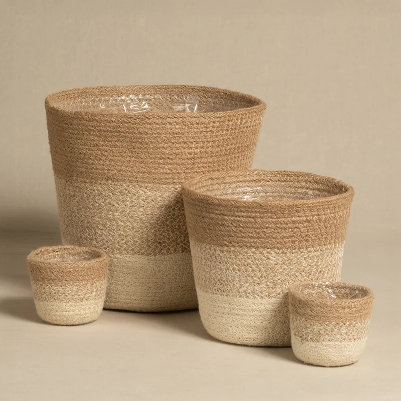 Pflanzenkorb-Set aus Jute (Lapis | 22, 16, 2×7)