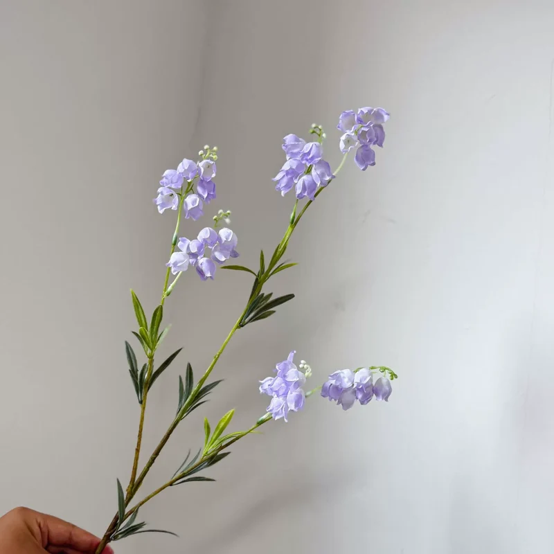 Künstliche Maiglöckchen 80 cm, realistische Seidenblumen, pastellfarben, für Hochzeit, Grabgestaltung, Innen- & Außendeko, Einzelstiel, ohne Vase