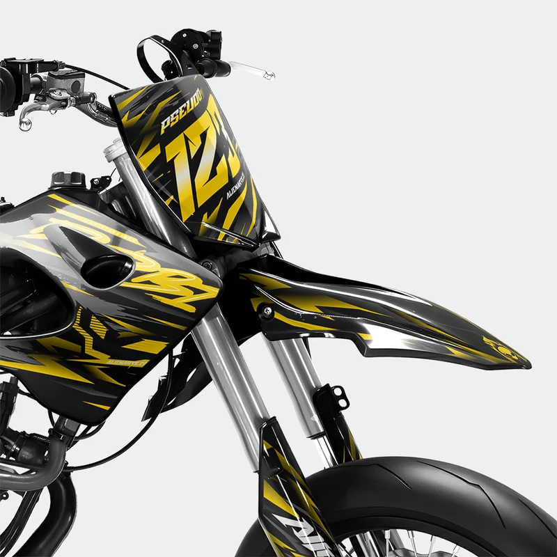 VAGUE - Kit deco DERBI 50cc - Jaune Foncé