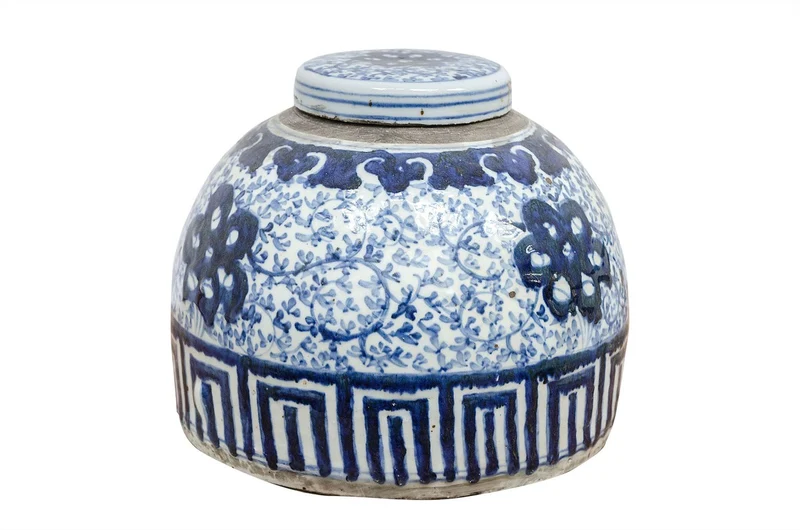 Casa Padrino Luxus Vase Ø 30 x H. 23 cm - Bauchiges Vorratsgefäß aus Porzellan - Luxus Deko Accessoires