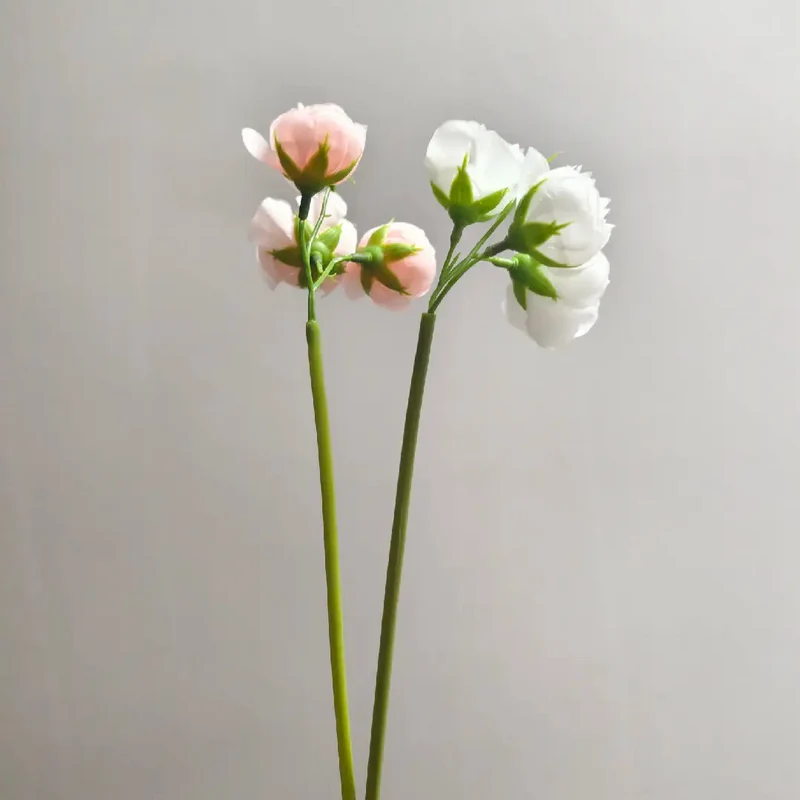 Restposten 28 cm Künstlicher Pfingstrosenzweig mit kleinen Knospen