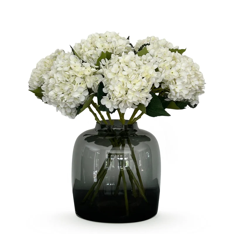 Künstliche Blumen Solo Weiße Hortensienblüte x 8 52 cm