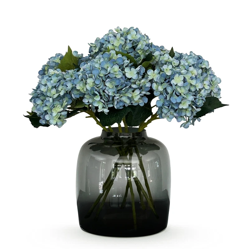 Künstliche Blumen Solo Blue Hortensienblüte x 8 52 cm