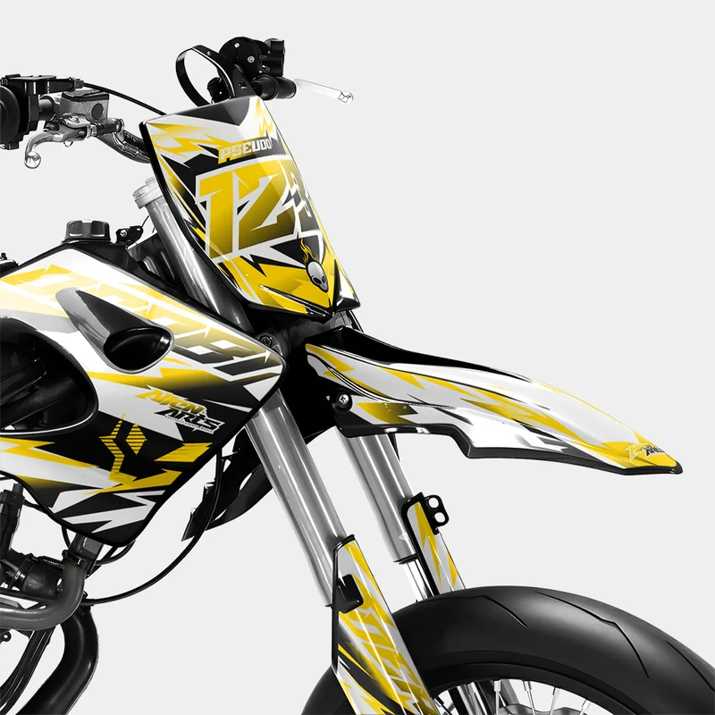 VESTA - Kit deco DERBI 50cc - Jaune Foncé