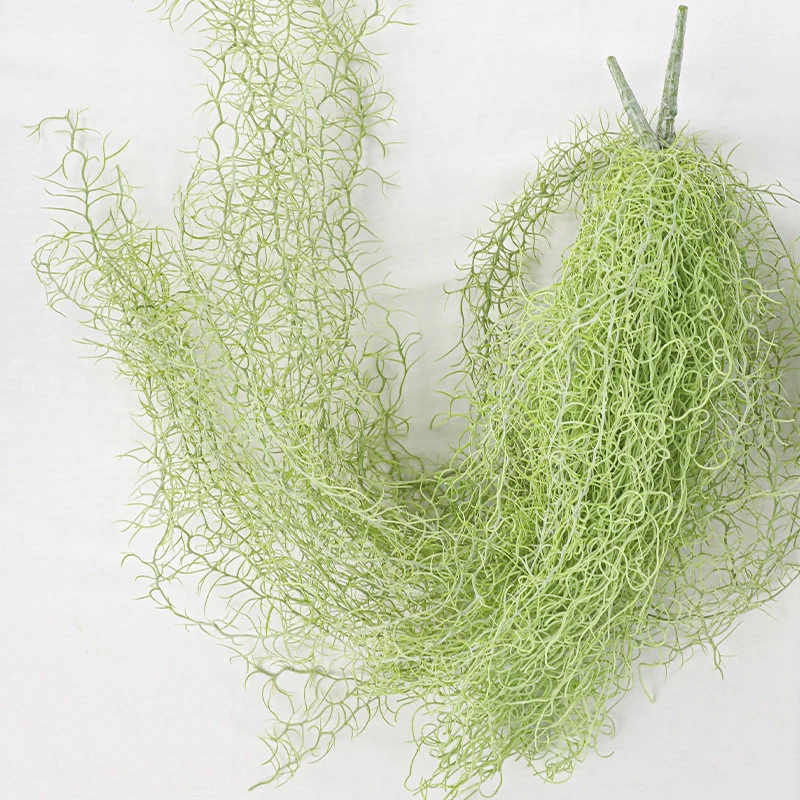 Künstliche Rankpflanze Old Man's Beard (Liebesperlen), 90 cm lang, 2 Stiele, aus Kunststoff, realistisch für Hochzeit, Schaufenster, Innenraum-Dekoration