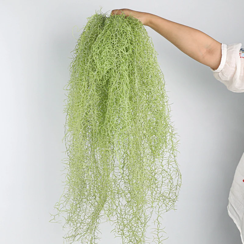Künstliche Rankpflanze Old Man's Beard (Liebesperlen), 90 cm lang, 2 Stiele, aus Kunststoff, realistisch für Hochzeit, Schaufenster, Innenraum-Dekoration