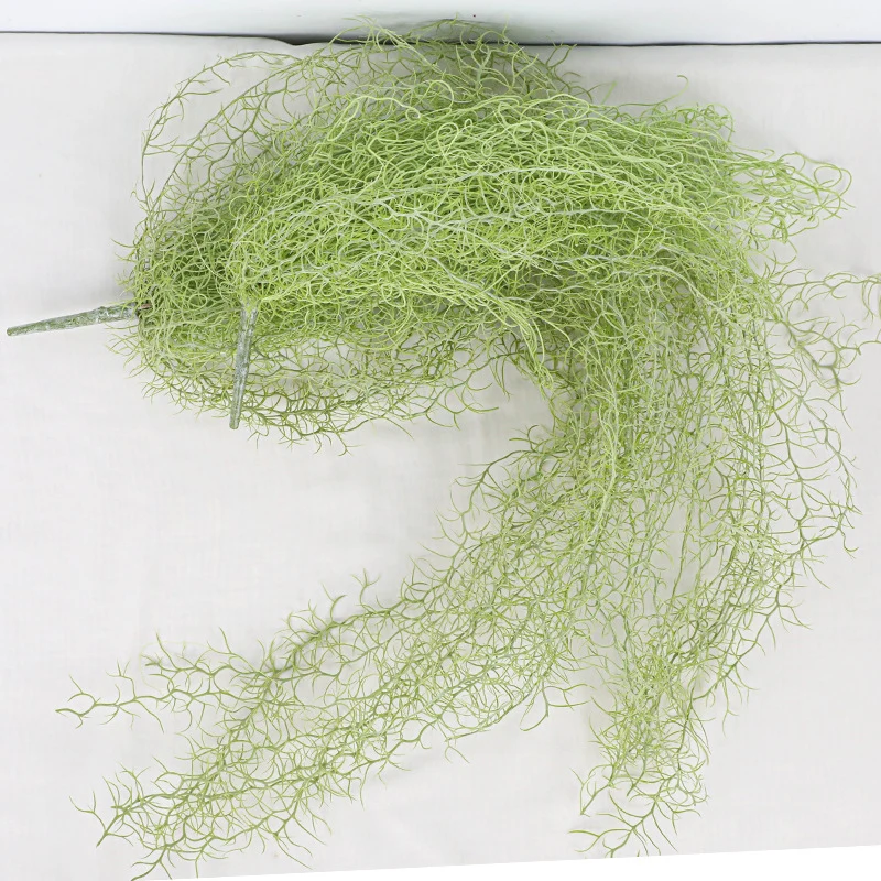Künstliche Rankpflanze Old Man's Beard (Liebesperlen), 90 cm lang, 2 Stiele, aus Kunststoff, realistisch für Hochzeit, Schaufenster, Innenraum-Dekoration